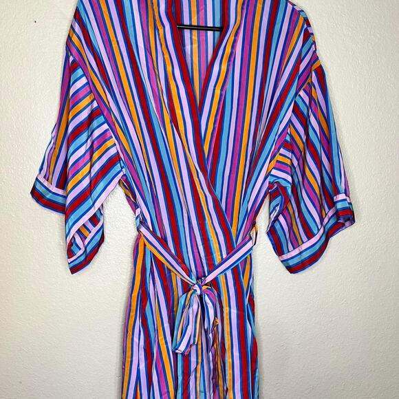 Buddy Love Rainbow Stripe Kimono Robe – One Size - Picture 2 of 4